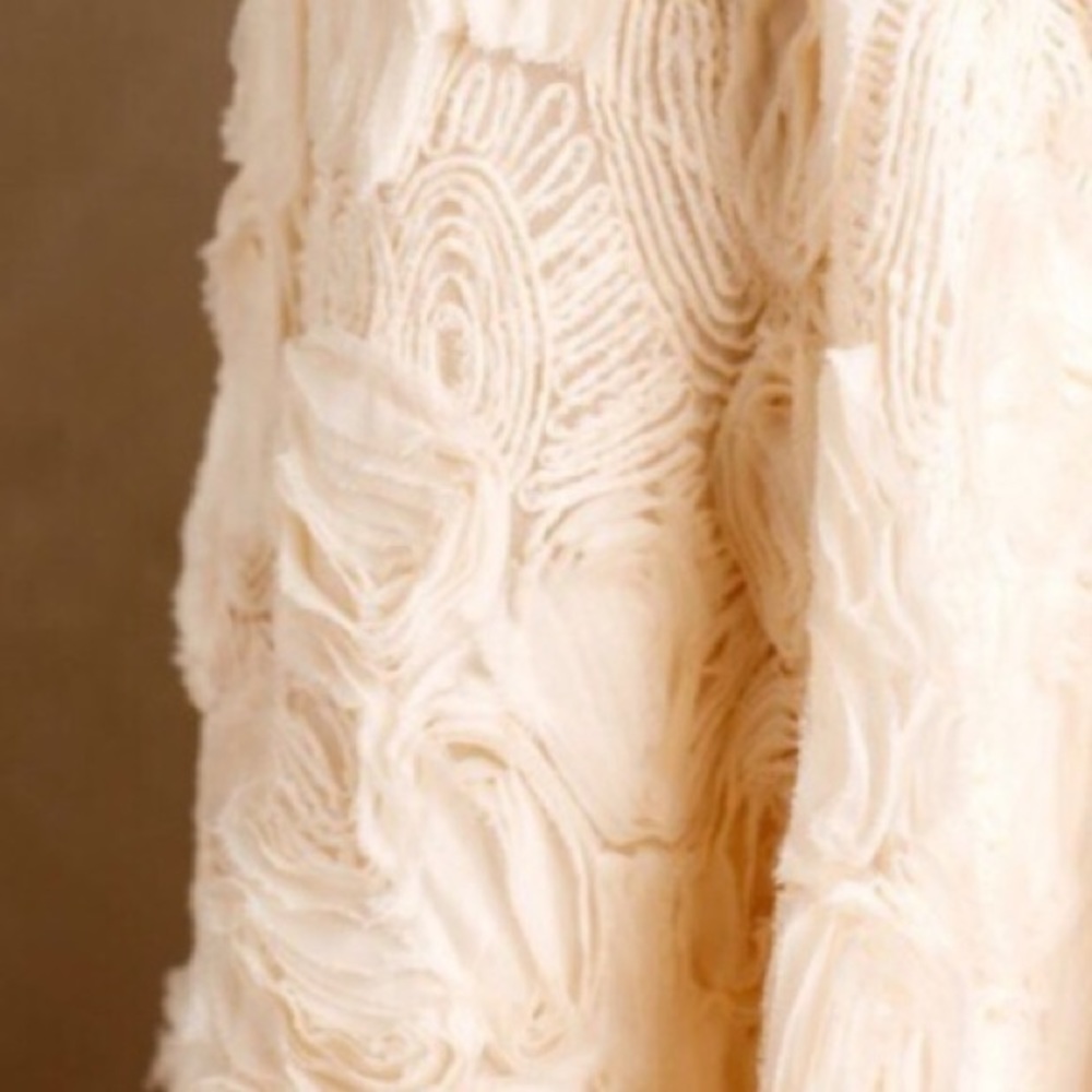 Anthropologie Tufted Blossom Skirt - Picture 3 of 7